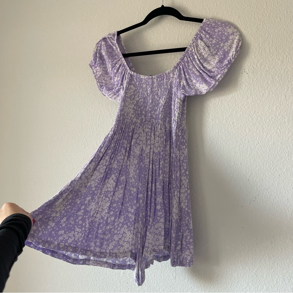 Lavender floral romper